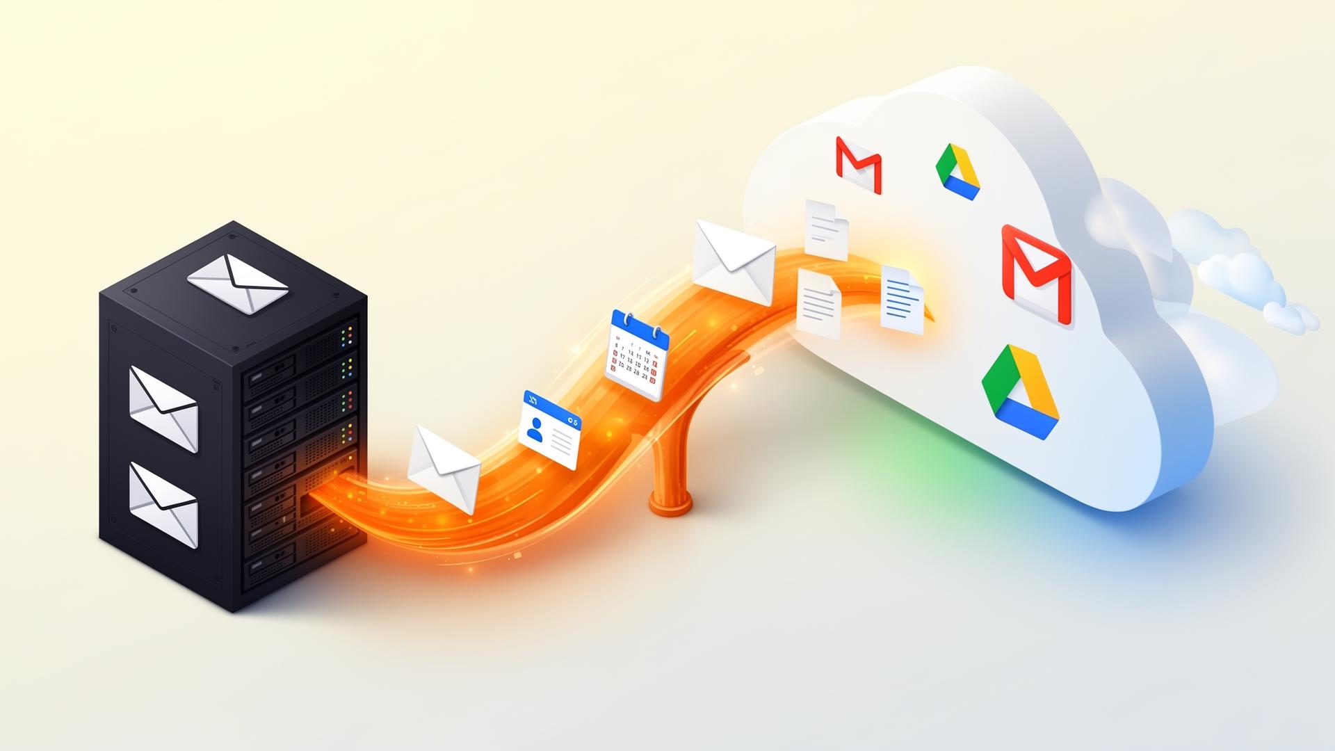 Migrace e-mailů z IMAP serveru do Google Workspace přes bezpečnou pipeline